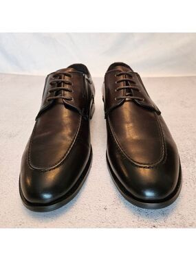 NIB Size 10 Dark Brown Calf Leather Lace Up Dress Shoes, Snover